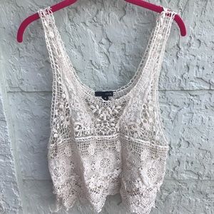 NWOT AQUA lace tank top! Size S